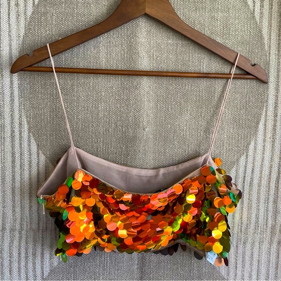Zara Sequin Crop Top - Picture 4 of 8